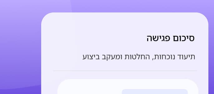 ניהול סיכומי פגישות