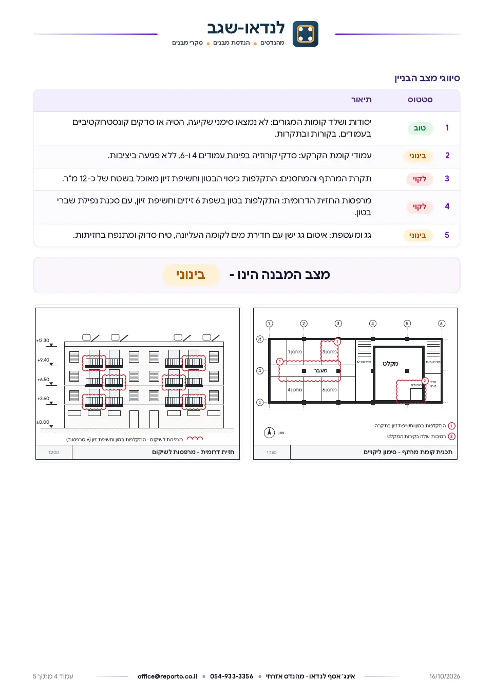 חוות דעת הנדסית – סקר מבנים, עמוד 4 מתוך 5